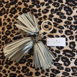 Kate Spade ♠️ 3 Tassel Key Ring Purse Charm ~NWT